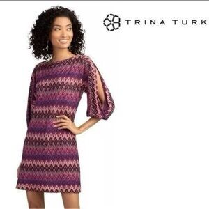 TRINA TURK | Zigzag Woven Nature Dress